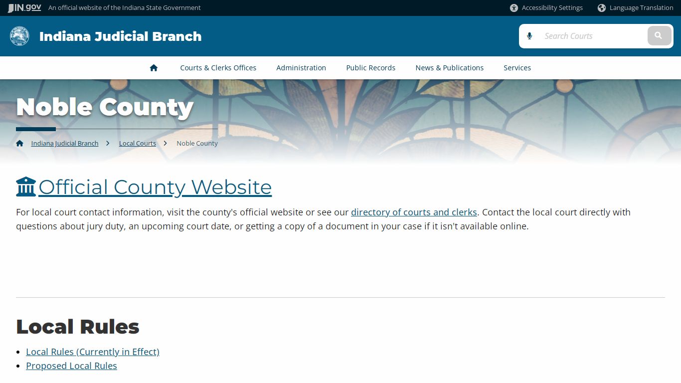 Indiana Judicial Branch: Noble County - secure.in.gov