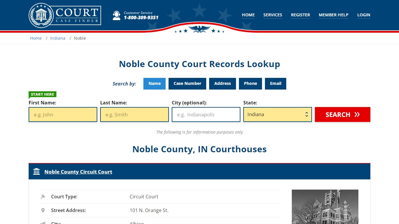 Noble County Court Records | IN Case Lookup - CourtCaseFinder.com